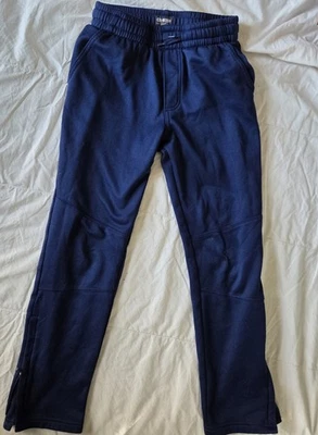 Pantalones deportivos Oshkosh B'Gosh con cremallera al tobillo azul marino forrados de lana para niños talla 10 Foto 1 de 4
