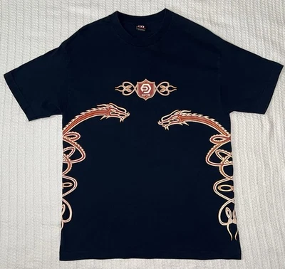 Camisa Ocean Pacific MD/LG 20,5” X 29” OP envolvente AOP Surf Dragon de colección Foto 1 de 4