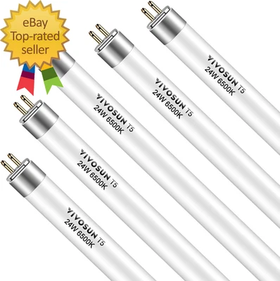 Bombillas de crecimiento T5 2 pies 22 pulgadas 24W 6500K HO tubos fluorescentes bombilla Foto 1 de 4