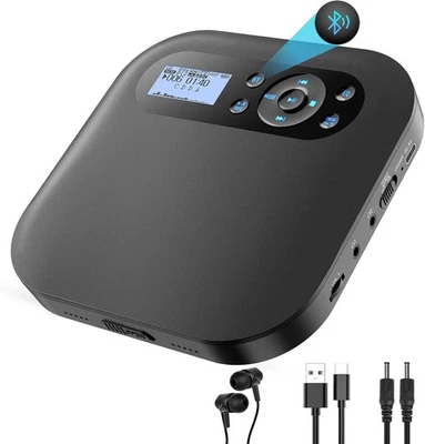 Lecteur CD Portable Avec Bluetooth Et Haut-Parleurs, Discman Akku ´S - Bild 1 von 4