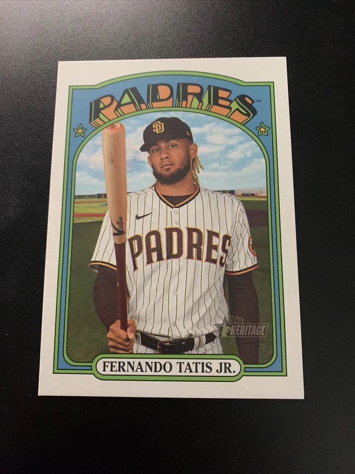 2021 Topps Heritage Fernando Tatis Jr Oversized Box Topper #OB-FTJ - Image 1 of 2