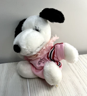 Peanuts Snoopy's sister Belle pink gymnastics leotard outfit 6" small plush - Image 1 of 4