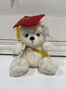 White Teddy Bear Graduation - Plush - with Diploma - Picture 1 of 1