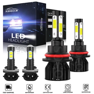 Combo 4x LED Headlight Fog Light Bulbs For Dodge Dakota 2001-04 Durango 2001-03 - Picture 1 of 13