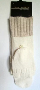 Convertible Fingerless Cashmere Gloves MAX STUDIO Sweet Vanilla / Oatmeal OS - Picture 1 of 2
