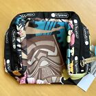 LeSportsac Hawaii Boutique Cosmetic Bag Pouch Exclusive Tiki Floral Hula Black