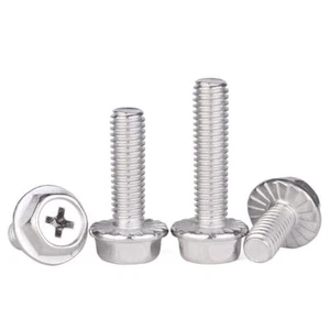 M5 M6 Flanged Phillips Hexagon Screws Flange Hex Head Bolts A2 Stainless Steel  - Picture 1 of 5