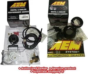 AEM 2 Gauges Combo UEGO WideBand Air Fuel + Turbo Boost Pressure 30-4406 30-4110 - Foto 1 di 1