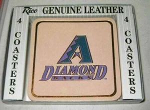 Coasters ARIZONA DIAMONDBACKS Leather 1 set of 8 NEW - Picture 1 of 1
