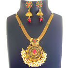 Indian Bollywood Jewelry Bridal Necklace Trendy Ethnic Jumka Earring Set 1 Sk