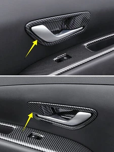 For 2022-2025 Hyundai Tucson Accessory Carbon Fiber Door Handle Bowl Cover Trim - Picture 1 of 8