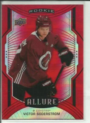 2020-21 UD Allure Red Rainbow Rookie #130 Victor Soderstrom Arizona Coyotes - Image 1 of 2