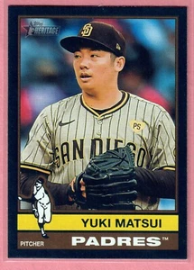 2025 Topps Heritage Yuki Matsui Black /50 Padres SP - Bild 1 von 2