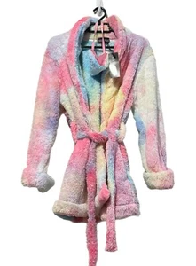 Dolls Kill Current Mood Tie Dye Bathrobe & Sleep Mask Sz XXS Pastel Comfy NWT - Picture 1 of 3