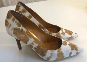LRL Ralph Lauren Stiletto Heel Shoes Sz 8.5B Tie Dye Suede Tan/Light Beige - Picture 1 of 11