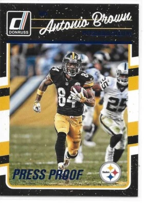 2016 Donruss Football Press Proofs Blue Antonia Brown Steelers - Image 1 of 2
