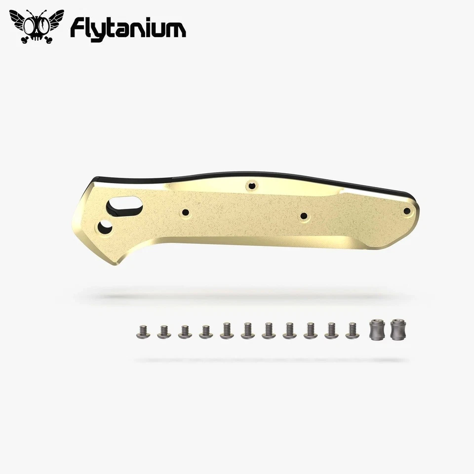 Flytanium Brass Handle Kit for Benchmade 940 Osborne Stonewash Precision-milled