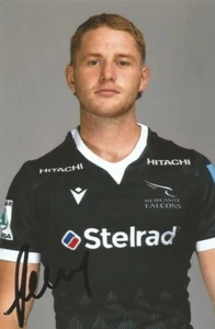 NEWCASTLE FALCONS RUGBY UNION: TOM PENNY SIGNED 6x4 PORTRAIT PHOTO+COA - Picture 1 of 1