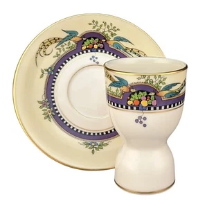 Lenox China Vintage FLORIDA Egg Cup Holder & Saucer Incredibly Rare Find - Picture 1 of 7