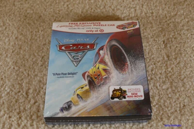 Cars 3. Blu ray. DVD. Digital. Mcqueen Puzzle Car. Target Exclusive edition. New - Image 1 of 2