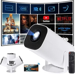 5G 4K HD Smart Mini Projector WiFi Bluetooth HDMI USB Android Office Home Theatr - Picture 1 of 24