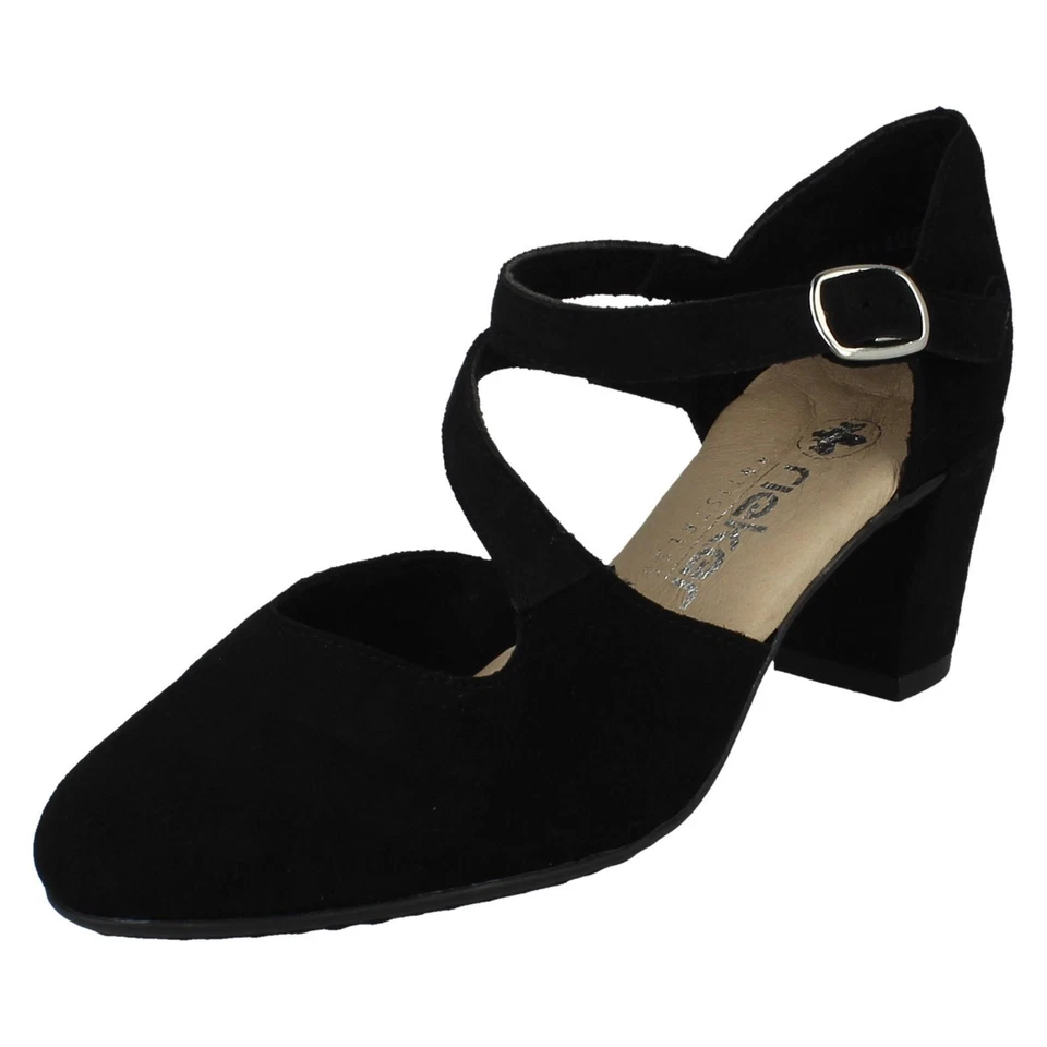 Ladies Rieker Buckle Fastening High Heeled Shoes - 41080 - Image 1 of 1