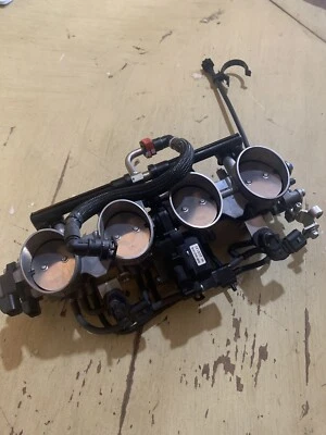 13-18 2013-2018 KAWASAKI NINJA ZX6R 636 OEM FUEL INJECTORS THROTTLE BODIES - Image 1 of 4