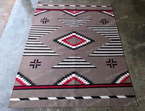 3x5 Wool Navajo Rug Southwest Pattern Housewarming Area Rug Native Wool Rug - Picture 1 of 11