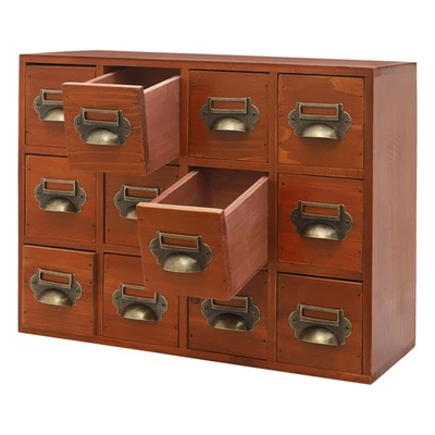 Коричневый/черный/розовый/синий ящик шкаф для хранения 12 ящиков медицинский шкаф - Изображение 1 из 4