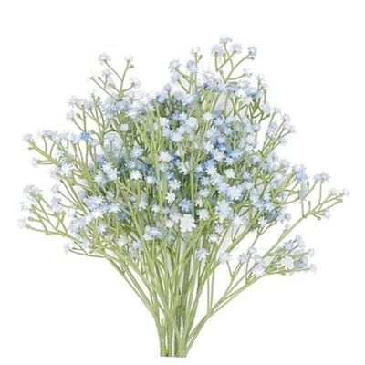 Flores artificiales respiran bebés azules, 6 racimos resistentes a los rayos UV 6 piezas azul claro Foto 1 de 4