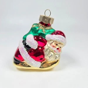 SCHÖNER Radko Celebrations Weihnachtsmann mit Schlitten Geschenktüte Miniatur Mini Ornament 2009 - Bild 1 von 5