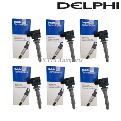 For Mercedes Benz C300 2009-2014 2729060060 6 pcs OEM Delphi Ignition Coils - Image 1 of 4
