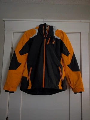 Spyder Boys Down Jacket, Size 16, Orange Pop/Charcoal/Gray NWOT - Image 1 of 4