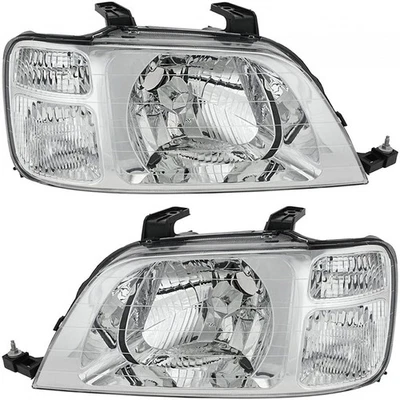 For 1997-2001 Honda CR-V Headlight Pair Driver and Passenger Side DOT Lens - Image 1 of 4