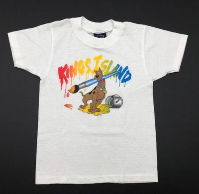 De colección. Camiseta Kings Island Scooby Doo 1988 blanca juvenil talla 10-12 puntada única Foto 1 de 4