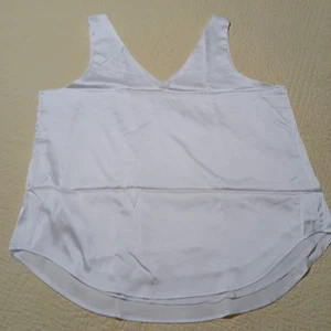 Camiseta sin mangas forrada ligera para mujer talla XL blanca cuello en V - Imagen 1 de 5