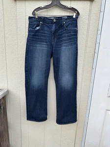 BKE Buckle Tyler Jeans Mens 34R Blue Denim Straight Leg Pants 34x32 Distressed - Picture 1 of 12