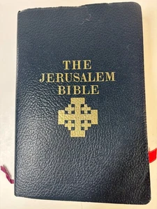 The Jerusalem Bible Blue Faux Leather Cover Doubleday 1966 - Picture 1 of 18
