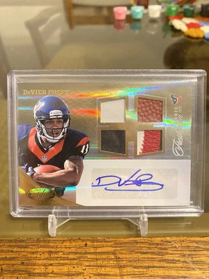 2012 panini certified devier posey freshman fabric Quad Relic Auto Gold /25 - Image 1 of 2
