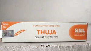 SBL Thuja Homeopathic Cream Ointment Polypi, Tubercles and Warts 25gm Herbal - Picture 1 of 6