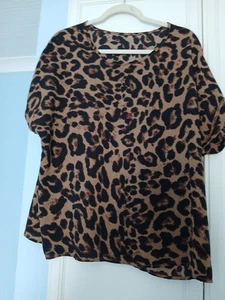 Animal Print Top Größe 18 Markenlos - Bild 1 von 3