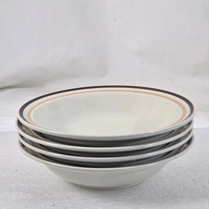 Countryside Steinzeug Kollektion Schalen 4er Set Braun Tan Band Rand Japan Small - Bild 1 von 19