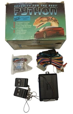 Python Alarm Model 1000 Code Plus Remotes Parts Not Complete Vtg 90s - Image 1 of 4