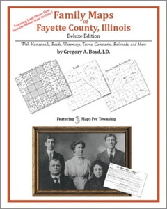 Family Maps Fayette County Illinois Genealogy IL Plat - Bild 1 von 1