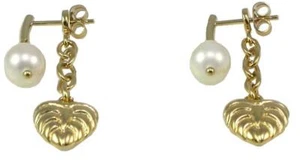 AIGNER A69330 Pendientes Acero Inoxidable Pendientes Dorado Pendientes Perla - Imagen 1 de 1