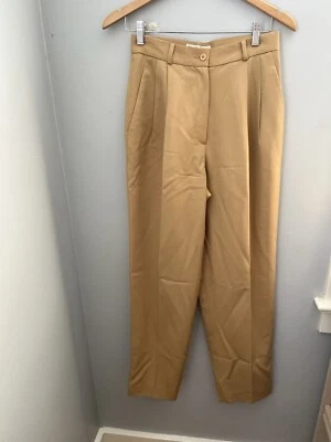 Calça social Focus 2000 por Charles Glueck cor bronzeada totalmente forrada, tamanho 8 - Imagem 1 de 4