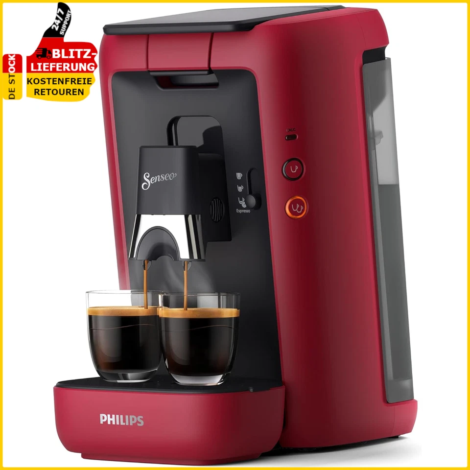 Philips Senseo Kaffeepadmaschine Kaffeemaschine Kaffeepad Kapselmaschine ROT