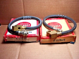 Ford Fairlane Mercury Comet Caliente 1967 1968 1969 1970 par de mangueras de freno ¡NUEVO EN STOCK! - Imagen 1 de 1