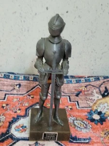 Vintage Medievel Renaissance Fair  Solid Metal Knight Statue, Kreisler Spain - Picture 1 of 3