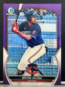 #BCP-37 Bryan Acuña - 2023 Bowman Chrome Prospects - refractor mojo púrpura - Imagen 1 de 2
